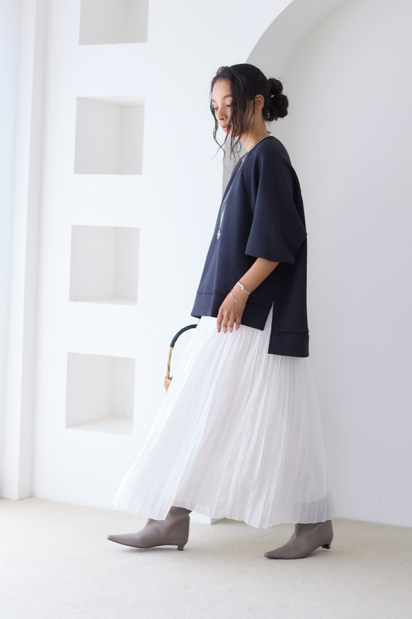 【未使用】オアーノ2025AW_ミドル丈ブーツ　グレージュ23.0 再販】2025AW_ミドル丈ブーツ | アイテム | OWAUNO