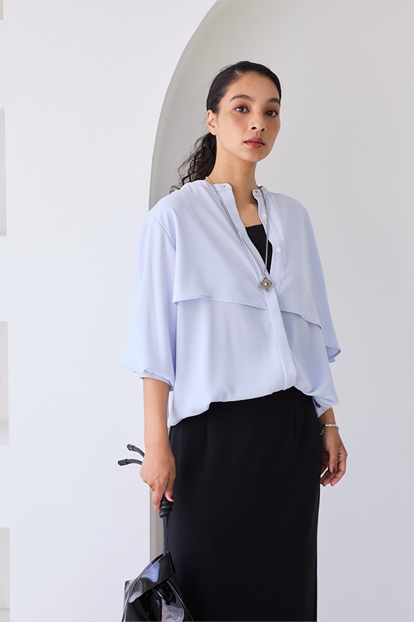 再販】2025AW_ジョーゼット長袖バルーンブラウス（2026年2月注文受付