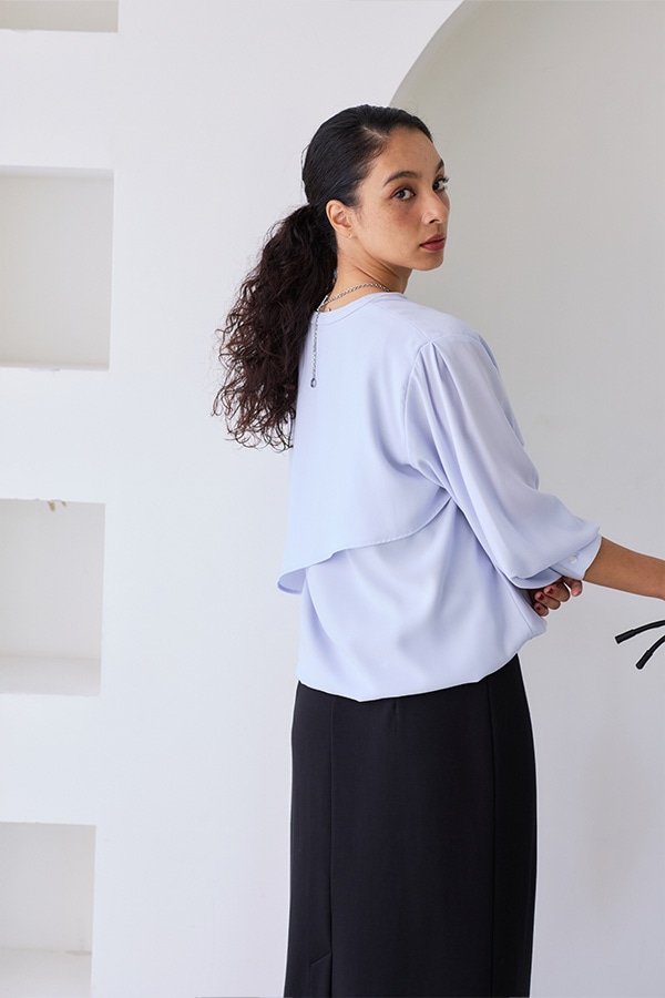 【再販】2025AW_ジョーゼット長袖バルーンブラウス（2026年9月予約受付）