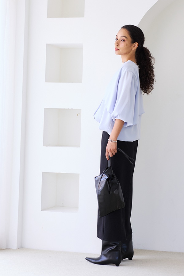 再販】2025AW_ジョーゼット長袖バルーンブラウス（2026年2月注文受付