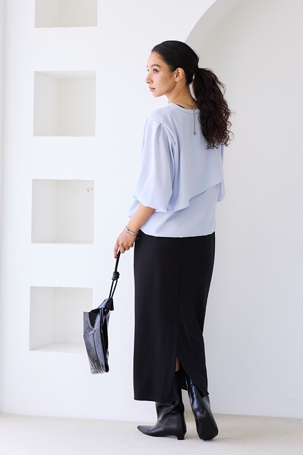 【再販】2025AW_ジョーゼット長袖バルーンブラウス（2026年9月予約受付）