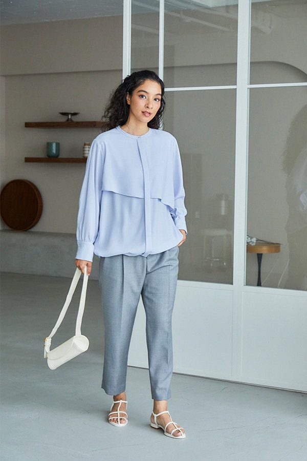 【再販】2025AW_ジョーゼット長袖バルーンブラウス（2026年9月予約受付）