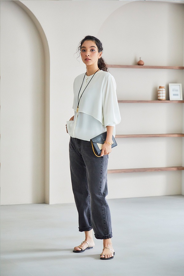 【再販】2025AW_ジョーゼット長袖バルーンブラウス（2026年9月予約受付）