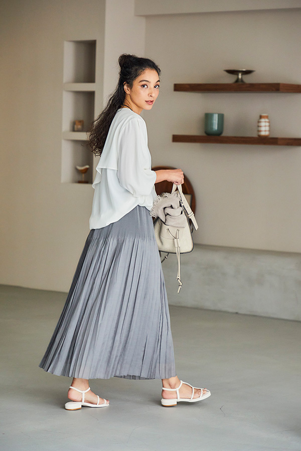 【再販】2025AW_ジョーゼット長袖バルーンブラウス（2026年9月予約受付）