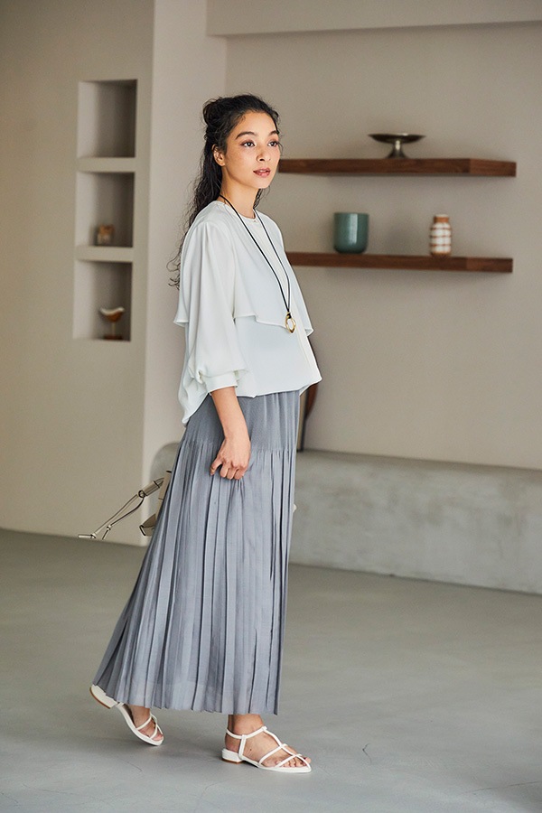 【再販】2025AW_ジョーゼット長袖バルーンブラウス（2026年9月予約受付）