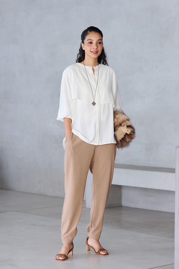 再販】2025AW_ジョーゼット長袖バルーンブラウス（2026年1月注文受付