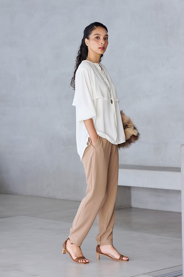 【再販】2025AW_ジョーゼット長袖バルーンブラウス（2026年9月予約受付）