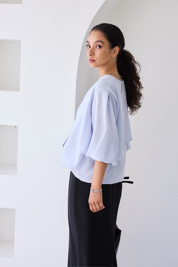 【再販】2025AW_ジョーゼット長袖バルーンブラウス（2026年9月予約受付）