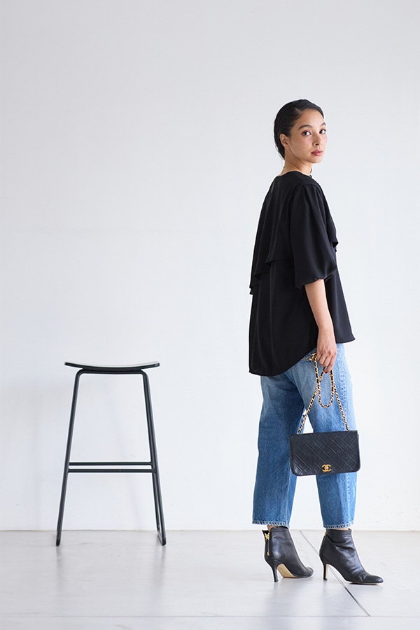 【再販】2025AW_ジョーゼット長袖バルーンブラウス（2026年9月予約受付）