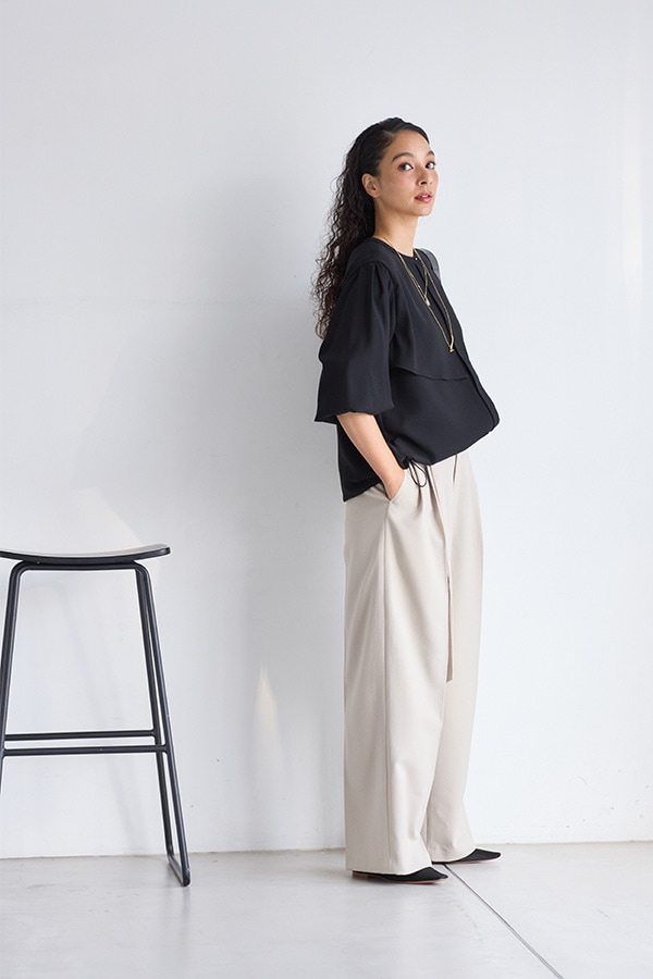 【再販】2025AW_ジョーゼット長袖バルーンブラウス（2026年9月予約受付）