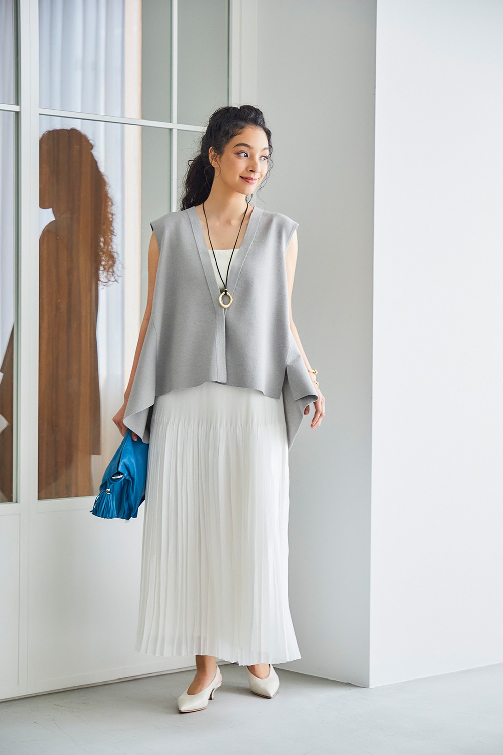 【再販】オーバルカーブコードネックレス（金属アレルギー対応）