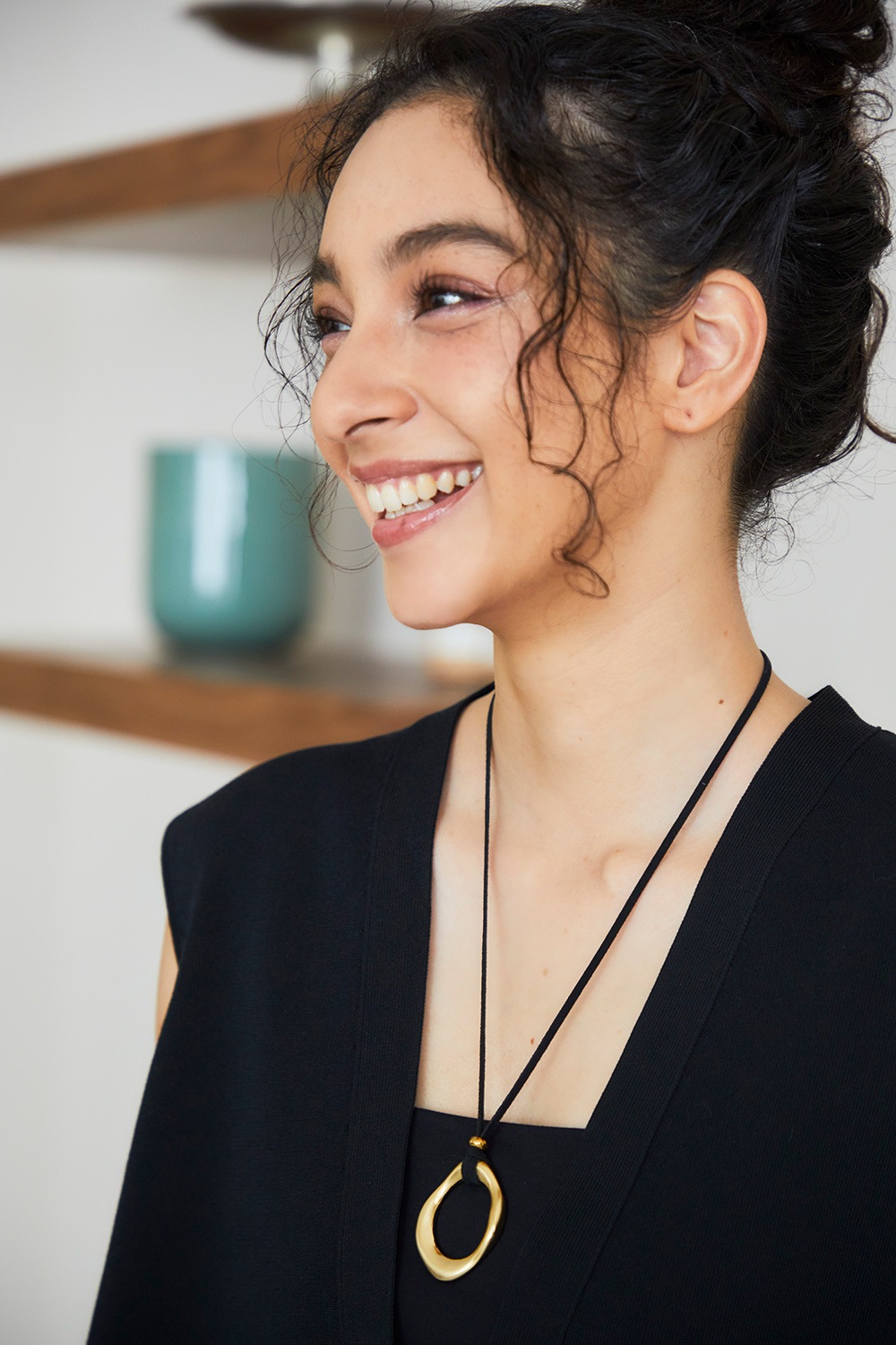 【再販】オーバルカーブコードネックレス（金属アレルギー対応）