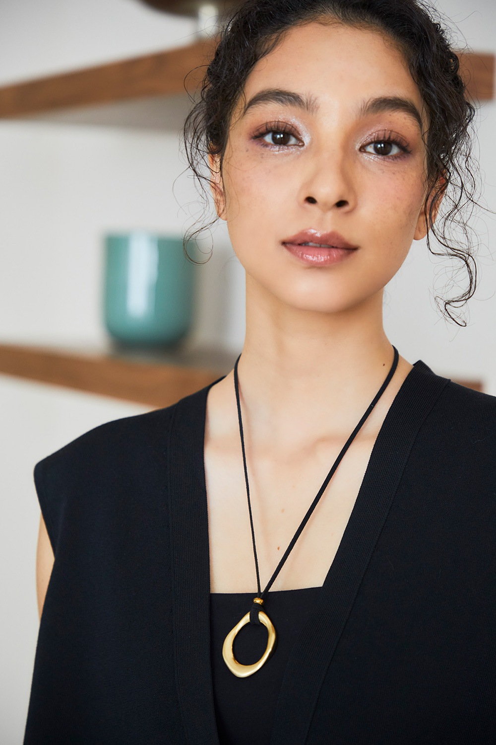 【再販】オーバルカーブコードネックレス（金属アレルギー対応）