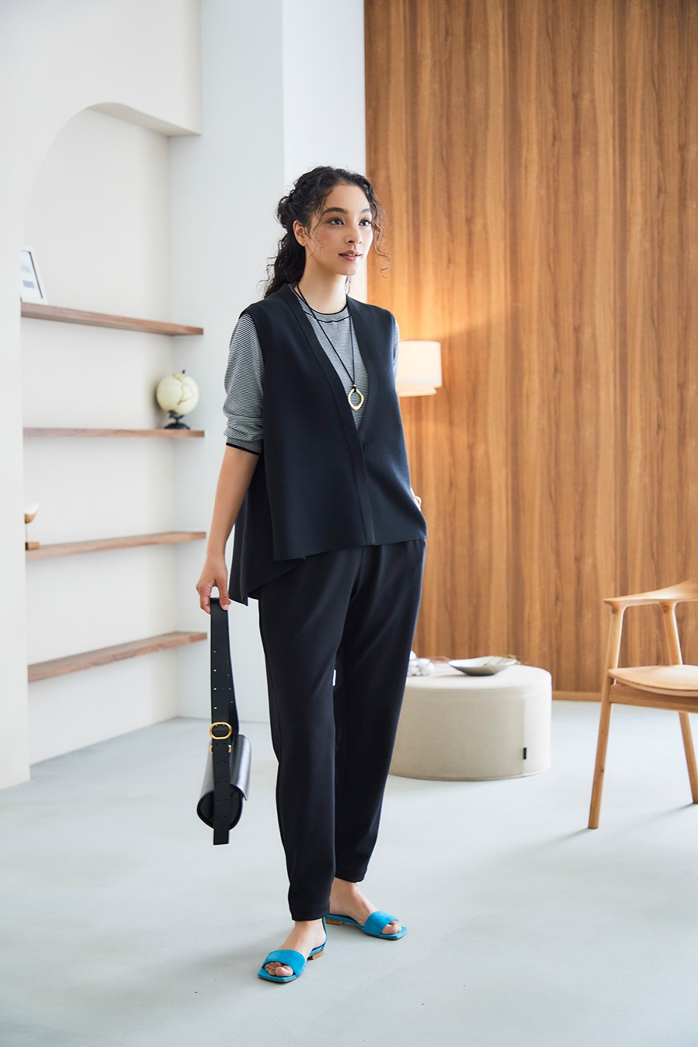 【再販】オーバルカーブコードネックレス（金属アレルギー対応）