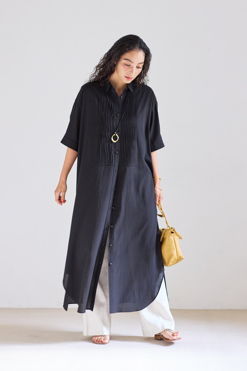 【再販】2026SS_ピンタックシャツワンピース（2026年5月注文受付・発送予定）