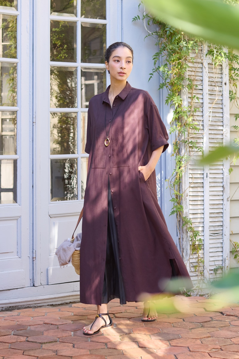 【再販】2026SS_ピンタックシャツワンピース（2026年5月注文受付・発送予定）