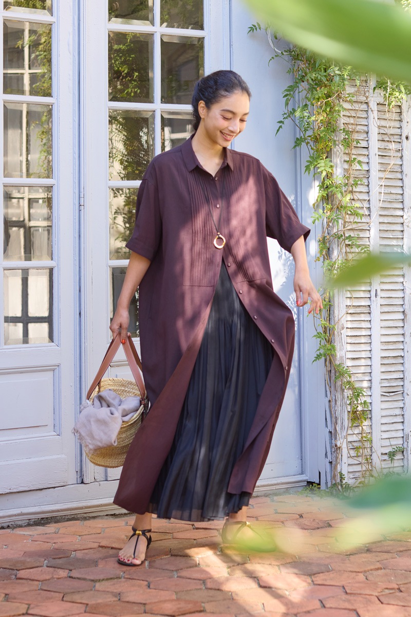 【再販】2026SS_ピンタックシャツワンピース（2026年5月注文受付・発送予定）