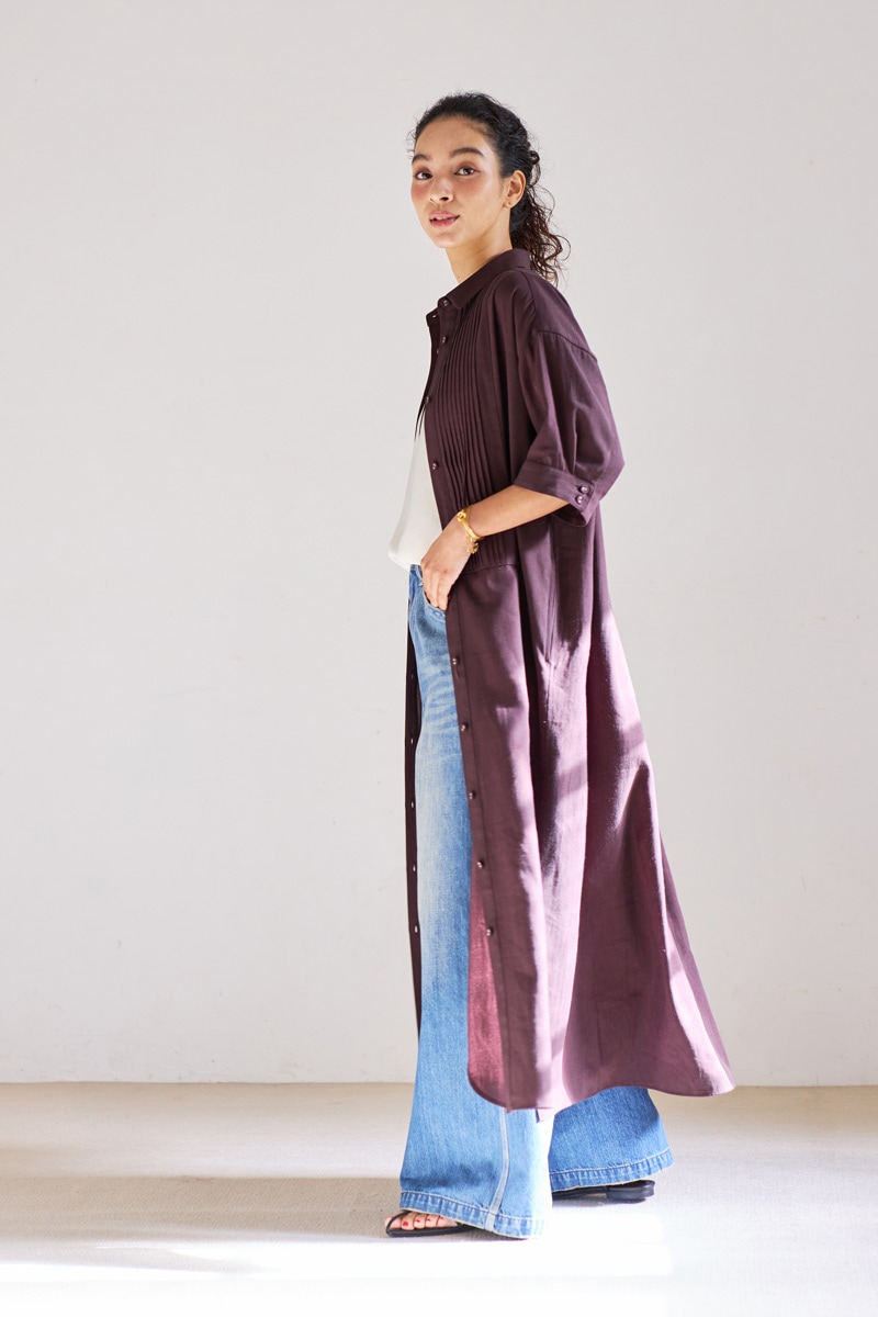 【再販】2026SS_ピンタックシャツワンピース（2026年5月注文受付・発送予定）