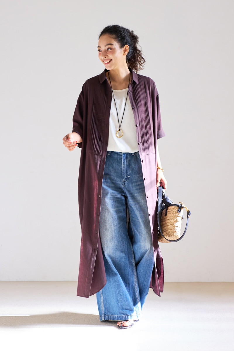 【再販】2026SS_ピンタックシャツワンピース（2026年5月注文受付・発送予定）