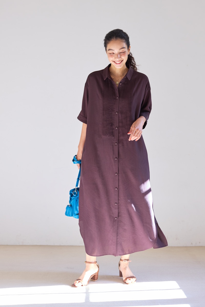 【再販】2026SS_ピンタックシャツワンピース（2026年5月注文受付・発送予定）