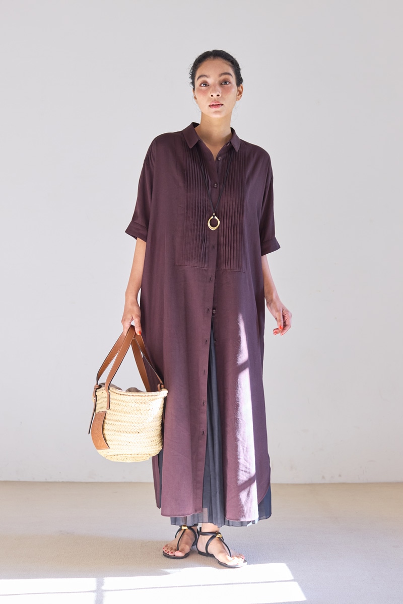 【再販】2026SS_ピンタックシャツワンピース（2026年5月注文受付・発送予定）