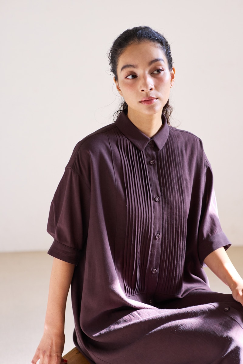 【再販】2026SS_ピンタックシャツワンピース（2026年5月注文受付・発送予定）