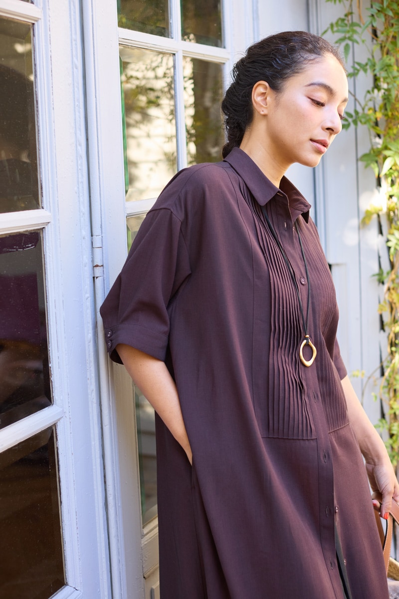 【再販】2026SS_ピンタックシャツワンピース（2026年5月注文受付・発送予定）