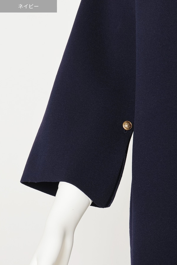 O wau no ネイビー ケープカーディガン 2024AW_ケープカーディガン