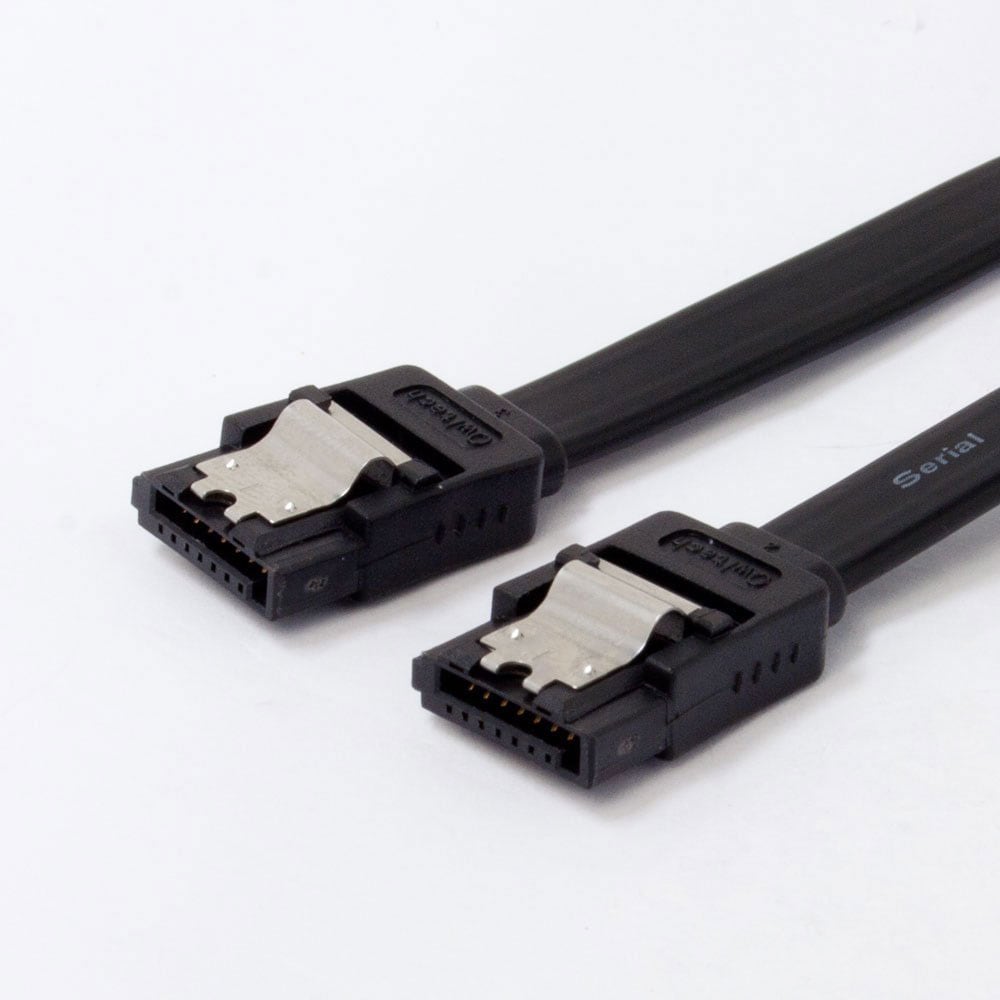 SATAラウンドケーブル 30cm ラッチ付きシリアルATAケーブル 6Gbps SATA