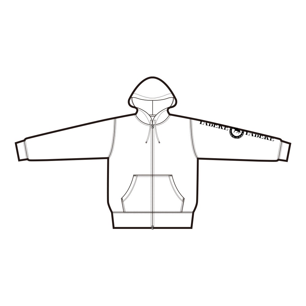 受注生産 ご注文から2週間前後で発送予定 パーカー Yabekeモデル ホワイト Le Ybk 40 43 オリジナルグッズ Yabekeグッズ Tシャツ ポロシャツ パーカー オウルテックダイレクト本店