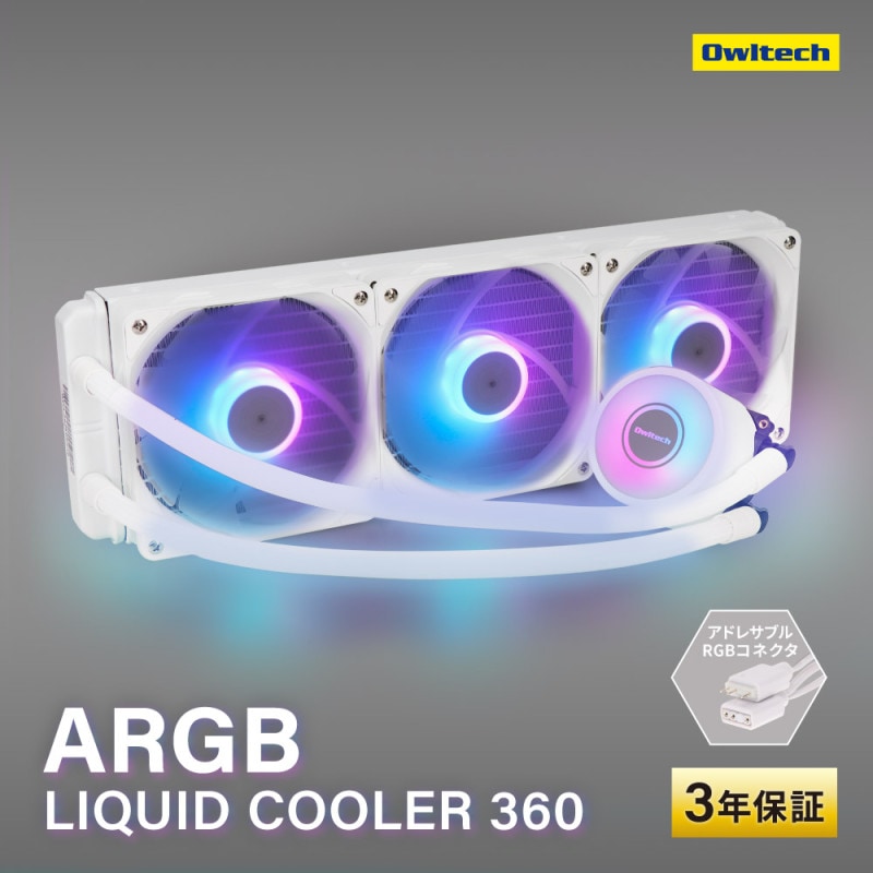 CPU顼 PC̤ARGB LED 120mm3 (OWL-LCP360ARGB)