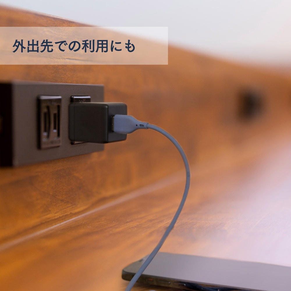 最大24W出力 USB Type-A×2ポート AC充電器 (OWL-AC24WA2)