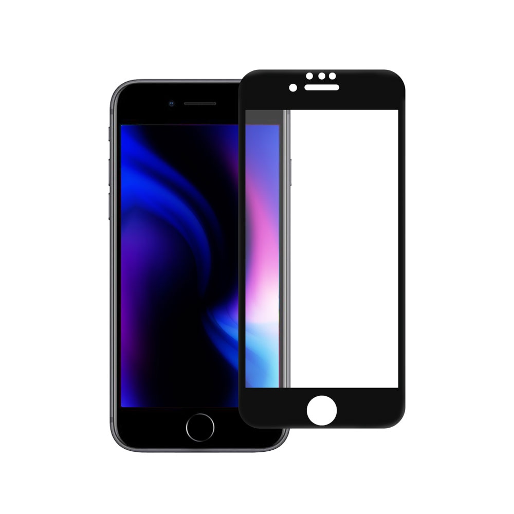 フチが欠けない全面保護 強化ガラス 日本メーカー製造 iPhoneSE