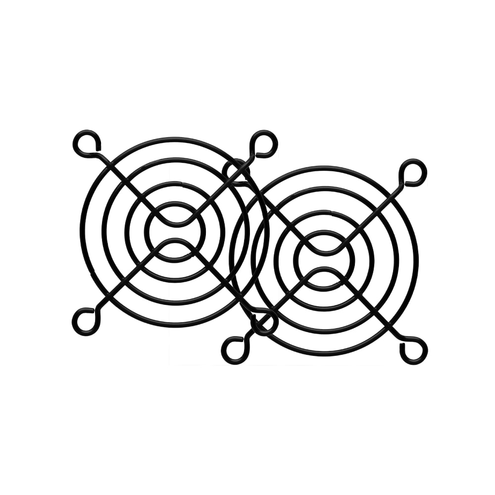 ケースファン用 金属製 ファンガード ブラック 2個セット 6cm(OWL-FANGUARD06-2P)