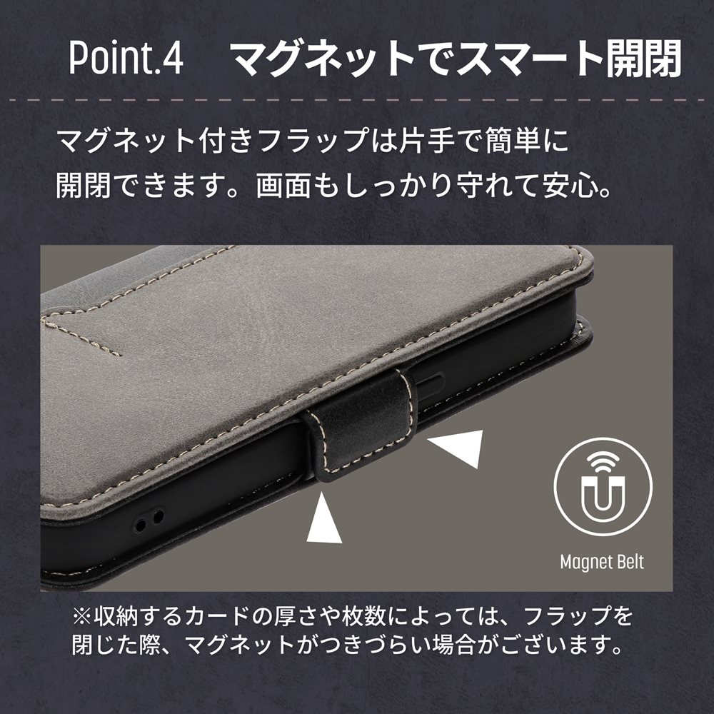 iPhone 14�� ���쥬��ȤʥХ����顼�������̥ݥ��åȤ�PU�쥶����Ģ�������� FLIP COVER (OWL-CVIE6119)