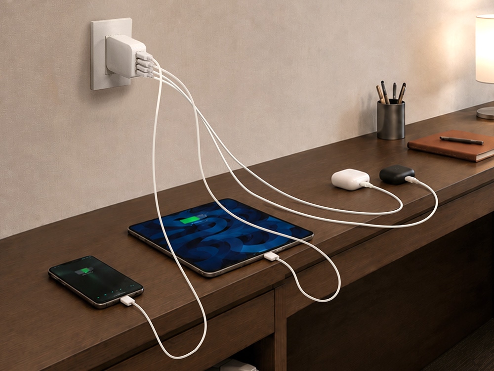 ����24W���� USB Type-A��4 AC���Ŵ� OWL-AC2401-WH