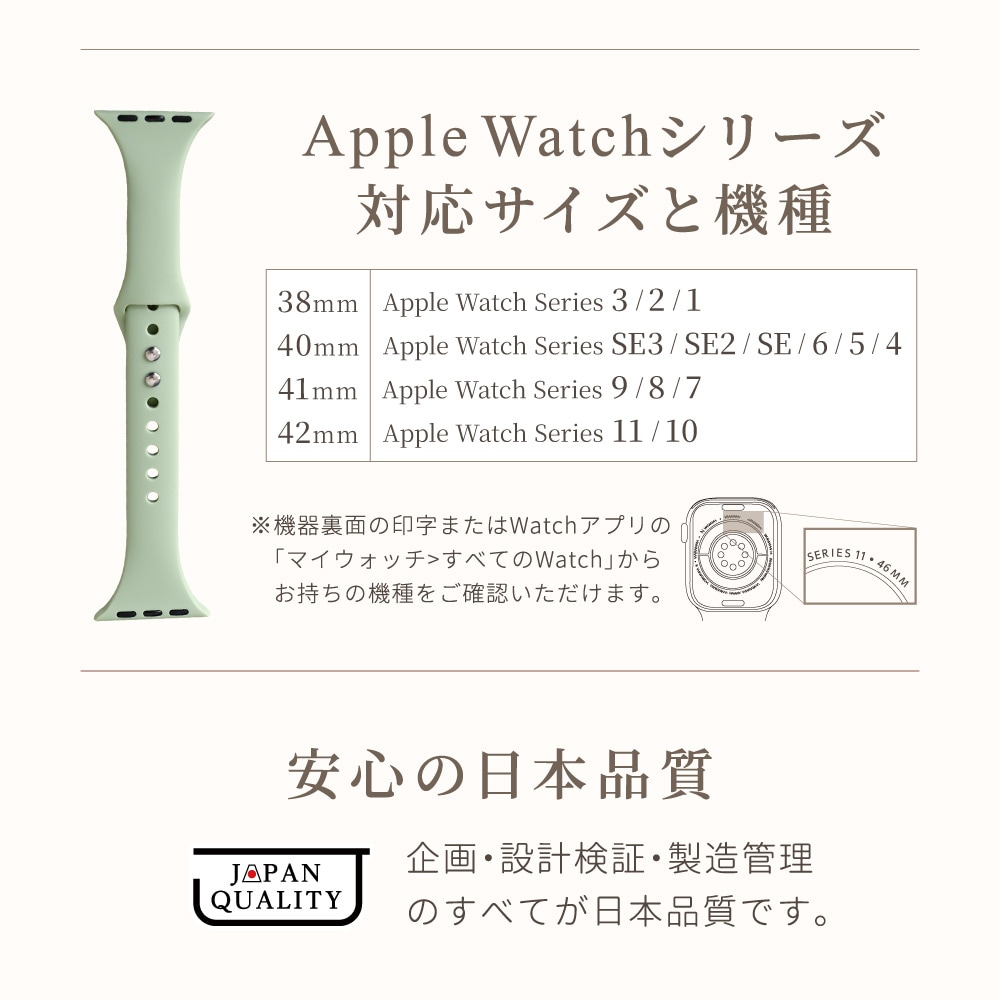 Apple Watch (38��40��41mm)�� �˥奢�󥹥��顼 ����ॷ�ꥳ��Х�� Mignonne(�ߥ˥��) (OWL-MINAWBS03)