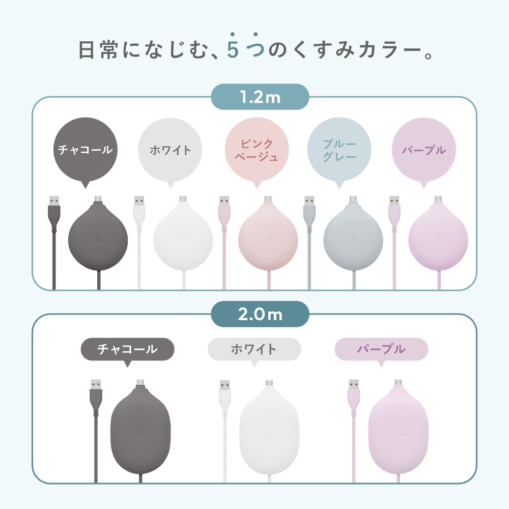 Soft Carry Cable¡ÊUSB Type-A to USB Type-C¡Ë OWL-CBS3AC-SFT¥·¥ê¡¼¥º