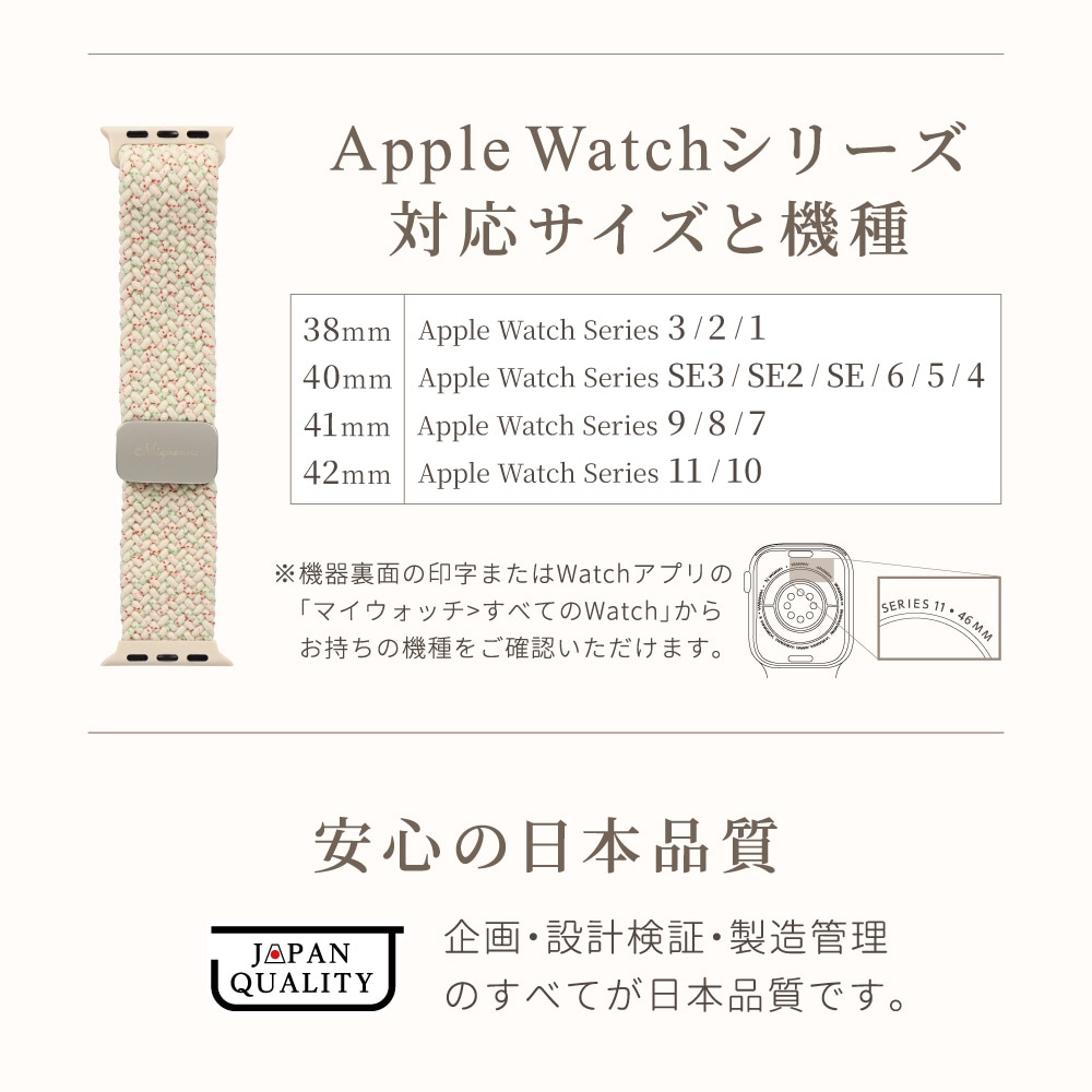 Apple Watch (38��40��41mm)�� �˥奢�󥹥��顼 �ޥ��ͥƥ��å��롼�� Mignonne(�ߥ˥��) (OWL-MINAWBS04)