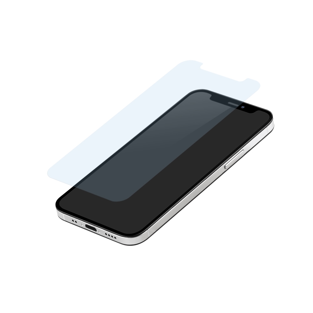 iPhone 12 mini (5.4インチ) 用 貼りミスゼロ かんたん3ステップ貼り付けキット付き 画面保護 強化ガラス マットブルーライトカット(OWL-GSIC54-AB)