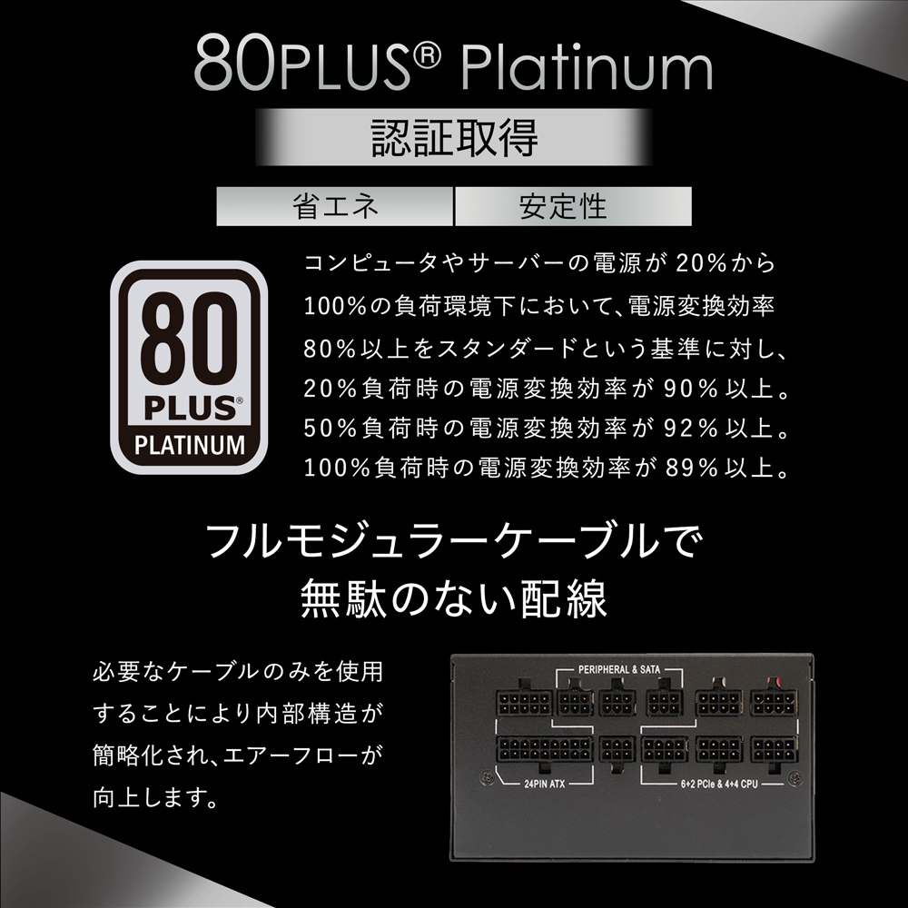 ƥå 80PLUS PLATINUMǧ ե⥸顼 ATXŸ 850W (OEC-PSUCP850)