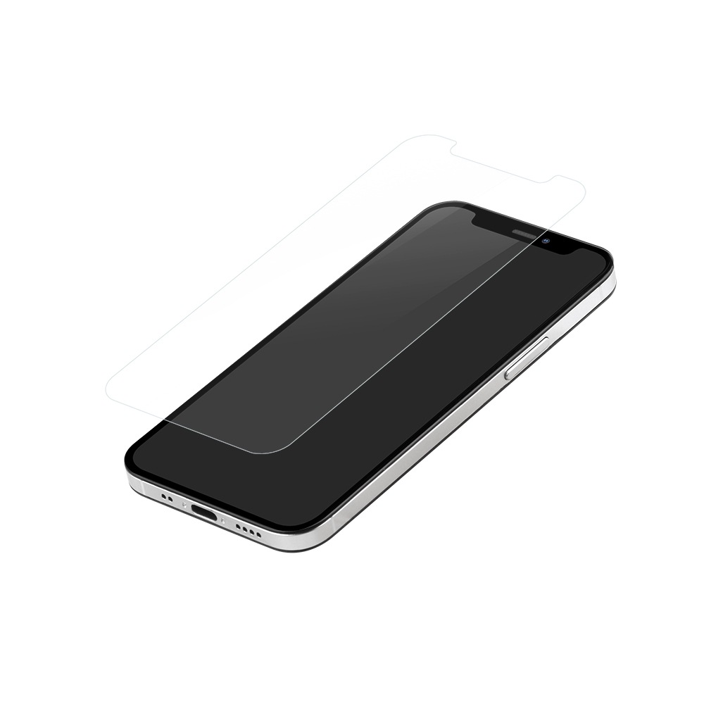 iPhone 12 mini (5.4インチ) 用 貼りミスゼロ かんたん3ステップ貼り付けキット付き 画面保護 強化ガラス 抗菌(OWL-GSIC54-AN)