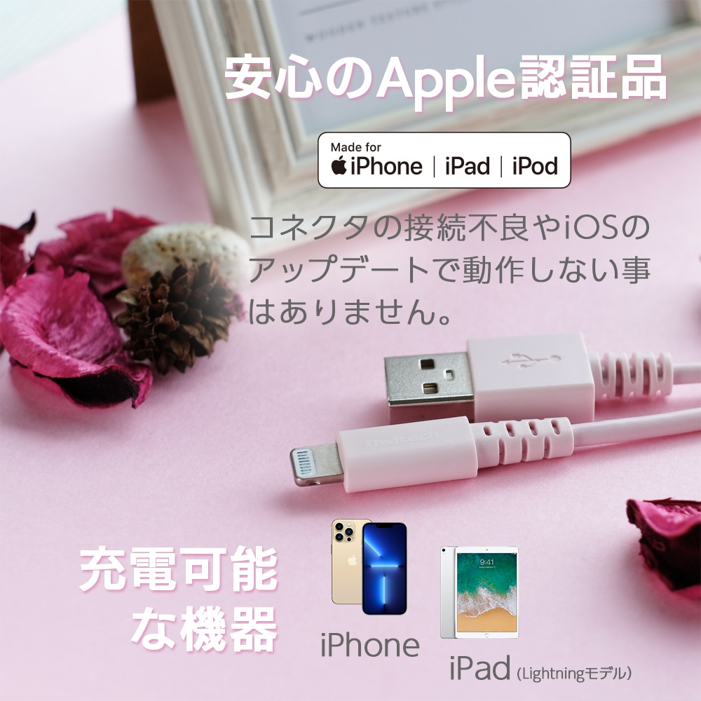 ���餫�������˶��� �Ѷ���1.5���� USB Type-A to Lightning�����֥� 1.2m (OWL-CBKLTSR2R12)