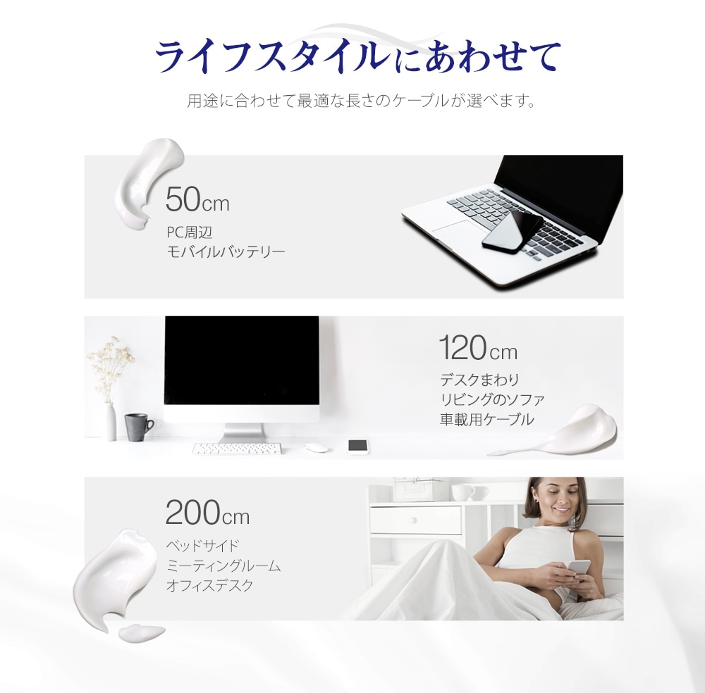 �ڥ����ȥ�åȡ�Lightning���� / �ǡ����̿������֥� 50cm 0.5m ���餫�������˶���(OWL-CBKLTSR5)