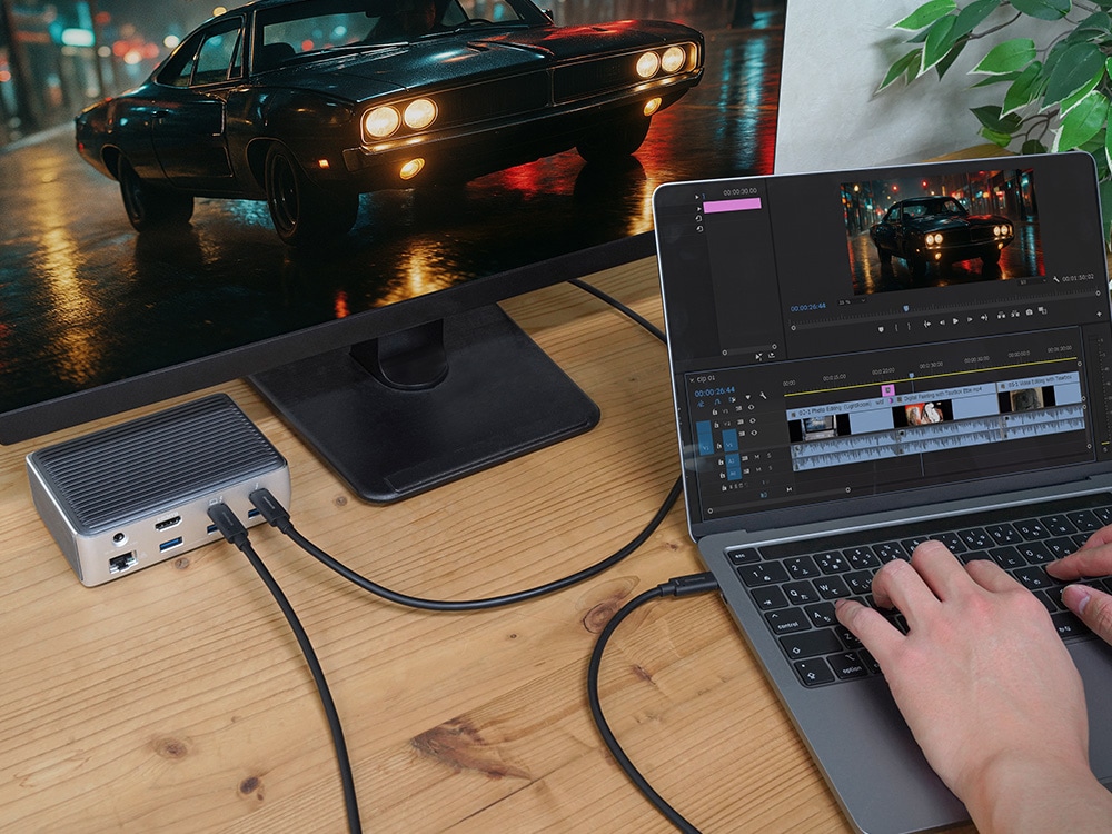 ��®ž�� ����40Gbps��PD240W���� USB Type-C to USB Type-C�����֥� OWL-CB40G01CC10-BK