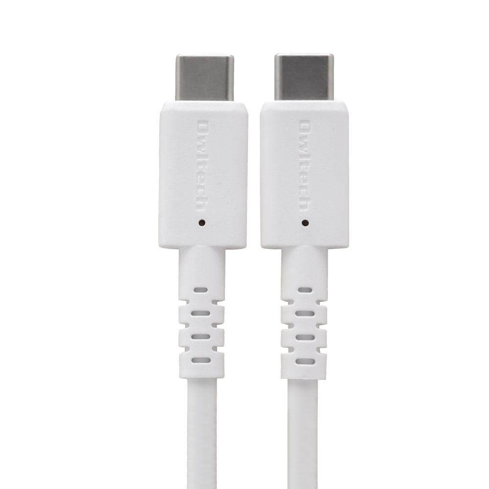 やわらかくて断線に強い USB Type-C to USB Type-Cケーブル 2m(OWL-CBKCCS20)