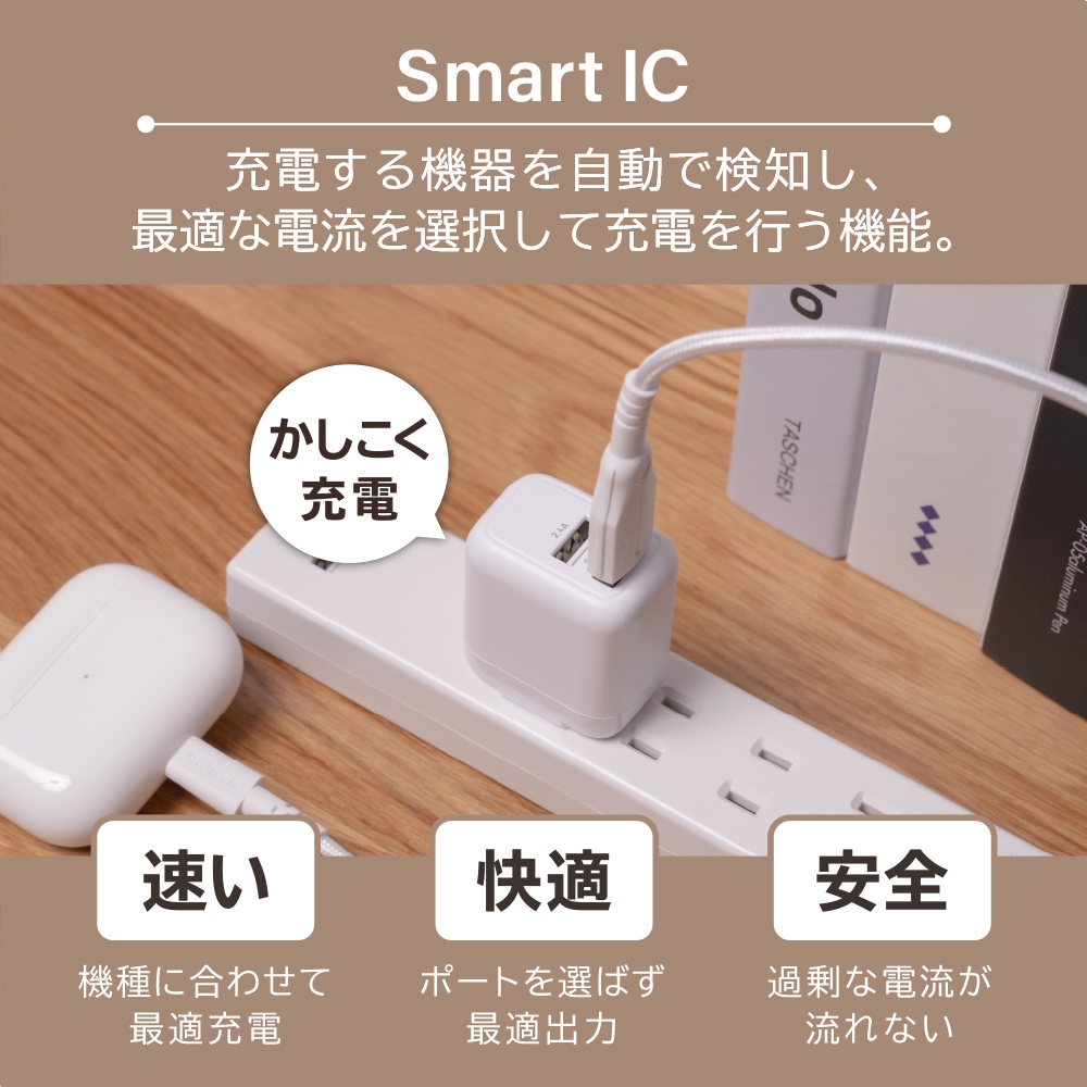 USB Type-A 2�ݡ��� AC���Ŵ� ���ޥۤ䥿�֥�å����򤫤�����2��Ʊ������ ����12W (OWL-AC12WA2)