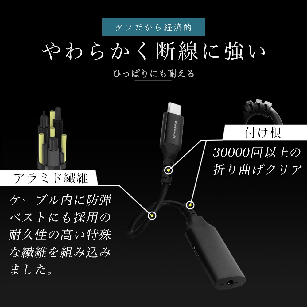 Audio�ܽ��Ž�����USB Type-C�ݡ����դ� Type-C to 3.5mm�ߥ˥���å� �Ѵ������֥� (OWL-CBCF35C03)