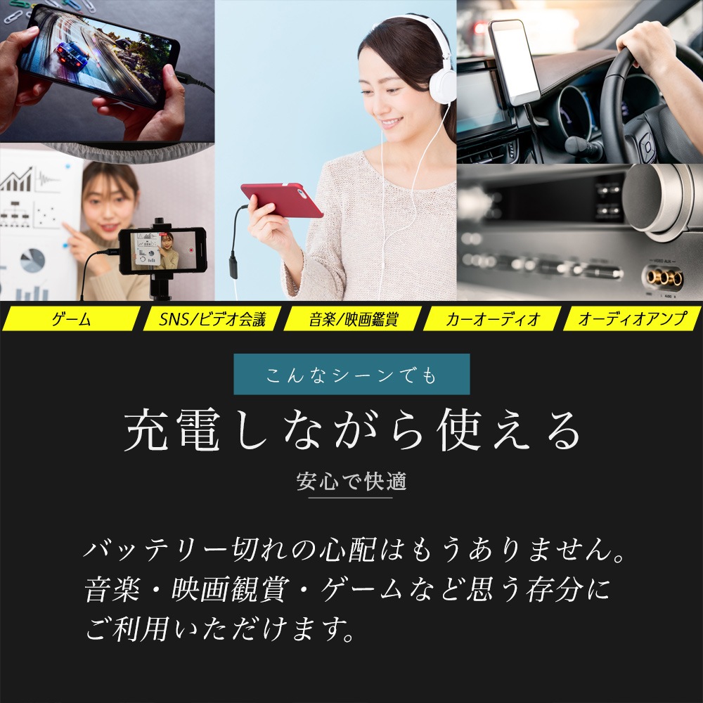 Audio�ܽ��Ž�����USB Type-C�ݡ����դ� Type-C to 3.5mm�ߥ˥���å� �Ѵ������֥� (OWL-CBCF35C03)