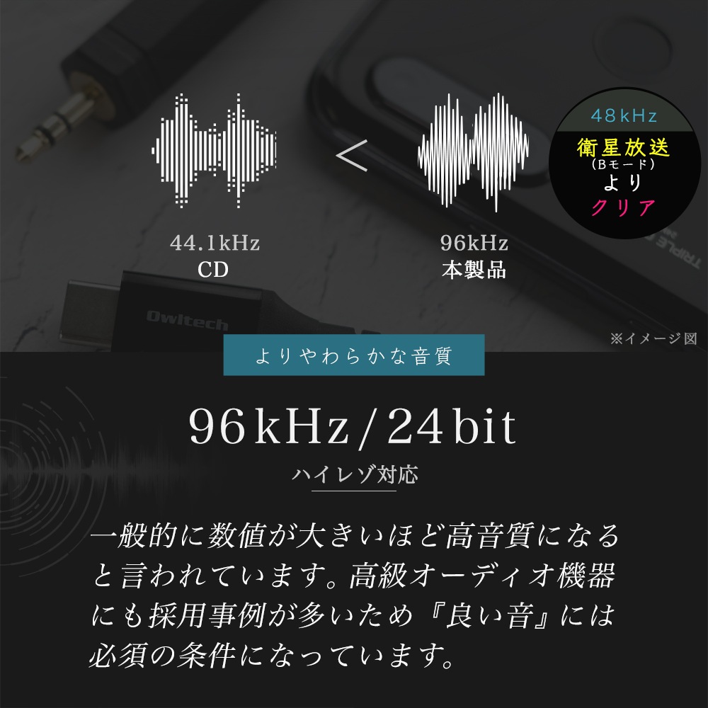 Audio�ܽ��Ž�����USB Type-C�ݡ����դ� Type-C to 3.5mm�ߥ˥���å� �Ѵ������֥� (OWL-CBCF35C03)